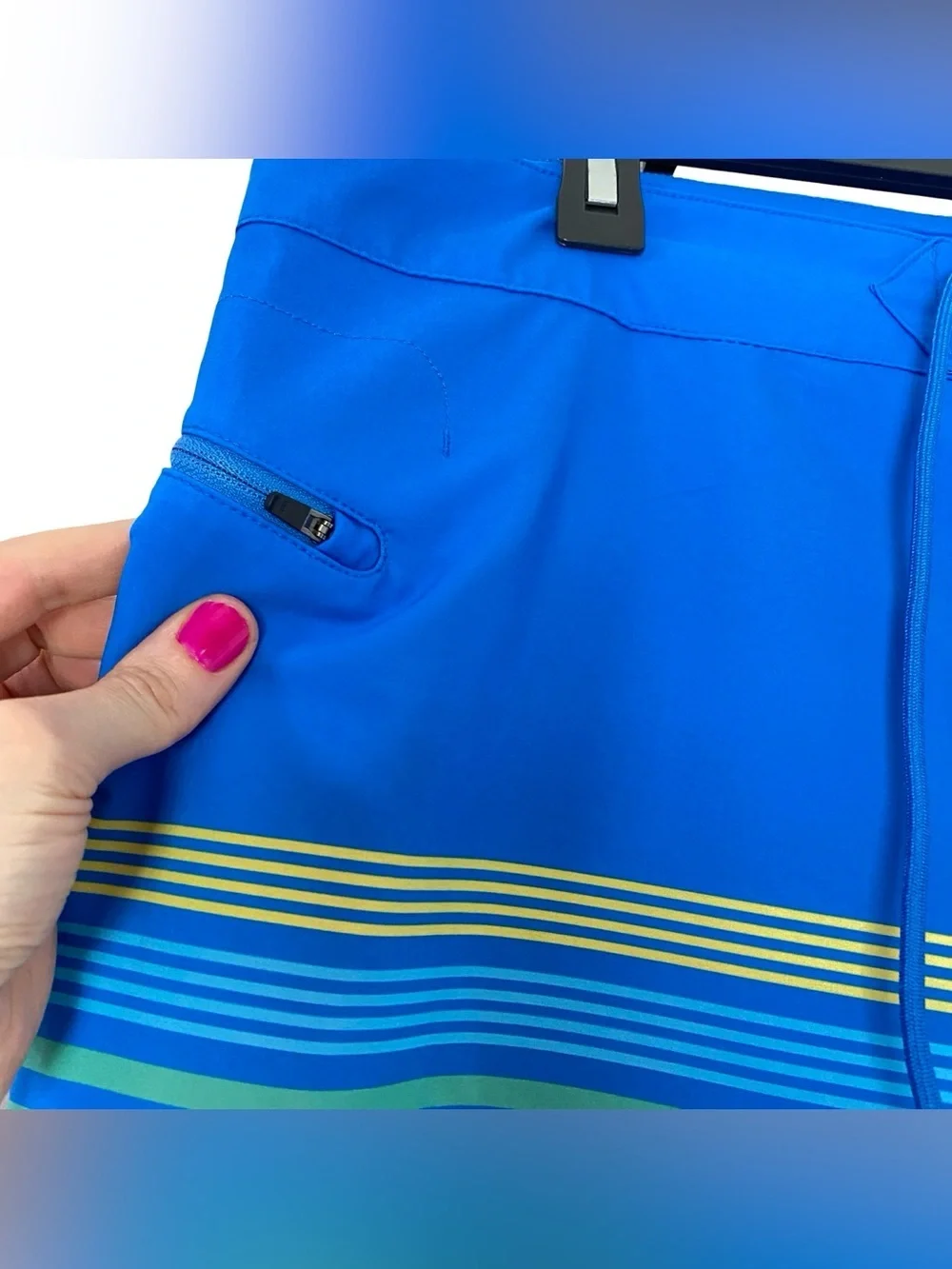 Vineyard Vines Swim Trunks Board Shorts Mens Size 36 Blue Striped Beach Vacation